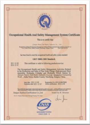 健康管理体系认证证书